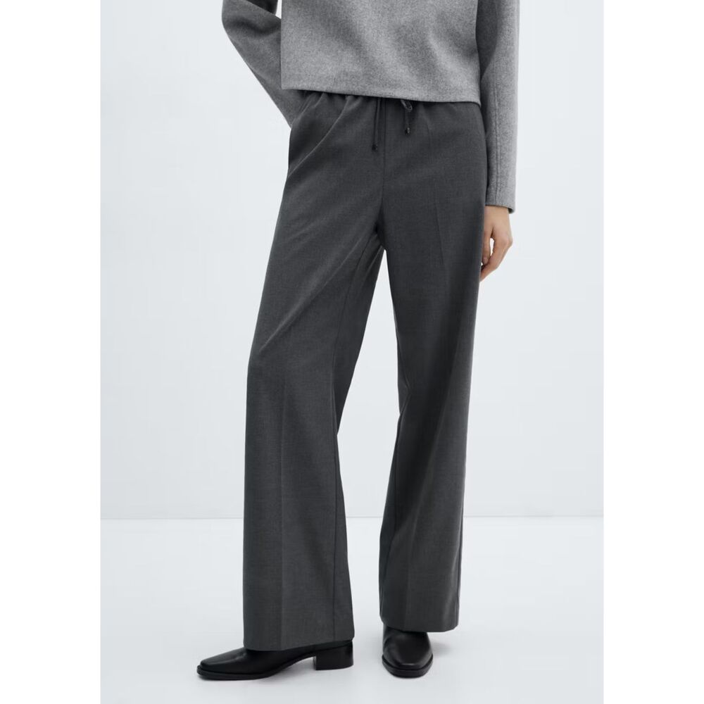 Mango gray wide leg dress pants, size XL